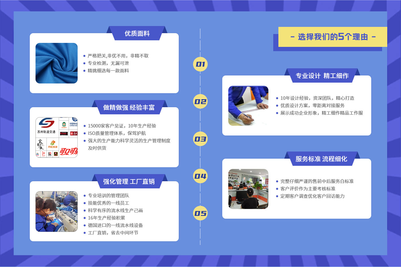 選擇生產(chǎn)加工工作服的5大理由